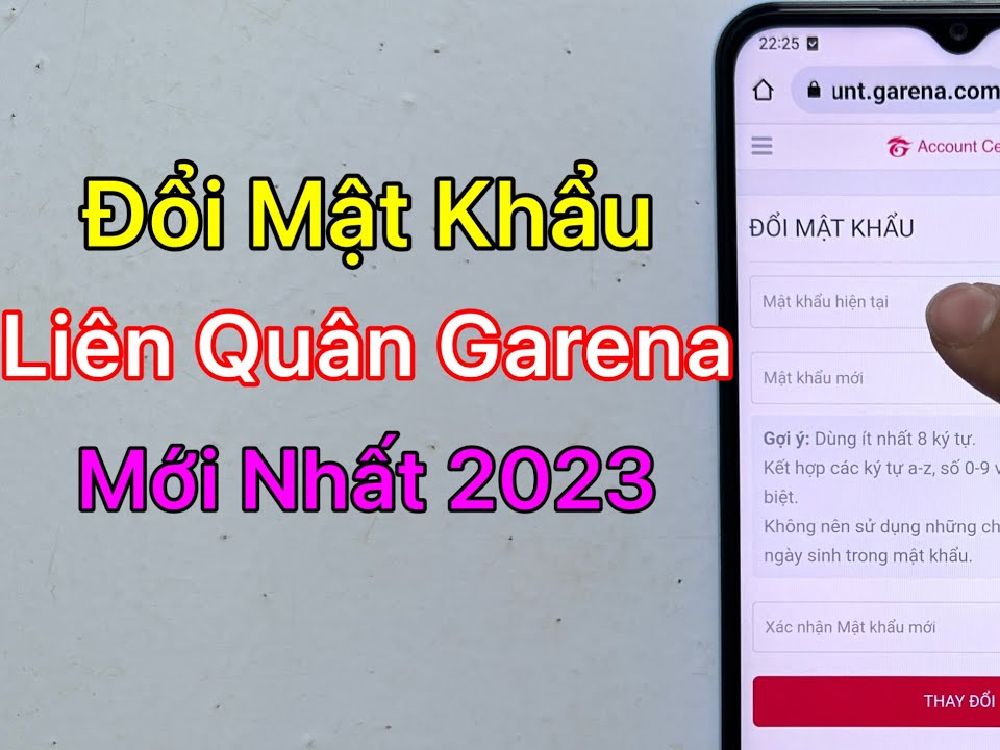 Thay đổi mật khẩu Garena Liên Quân