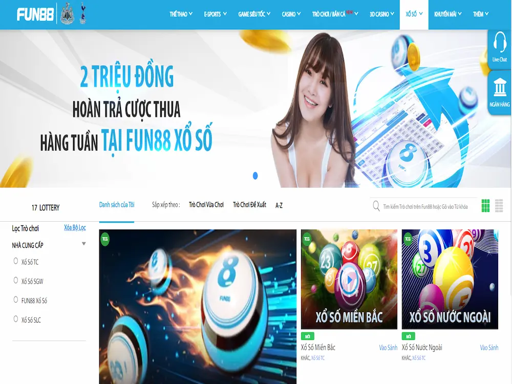 Lô đề tại website Fun88 không giới hạn tiện ích