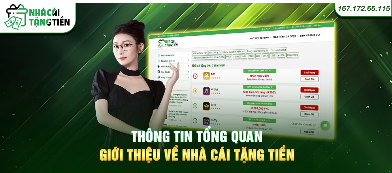 Hình ảnh thông tin tổng quan nhà cái tặng tiền