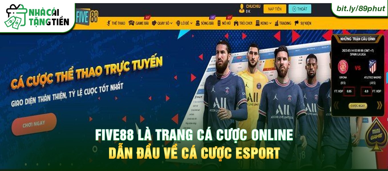 Five88 là trang cá cược online dẫn đầu về cá cược esport.