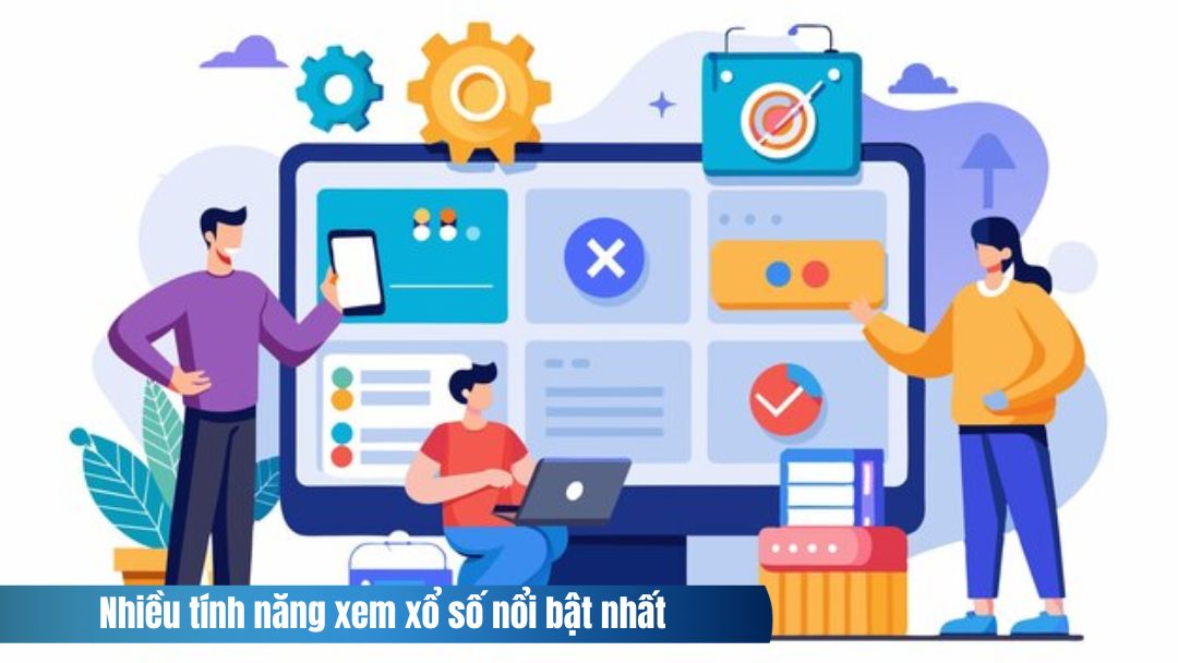 Hình ảnh nhiều tính năng xem xổ số nổi bật nhất